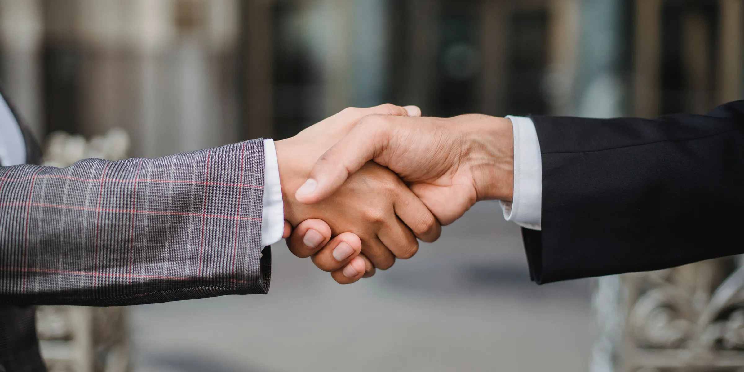 Two people shaking hands